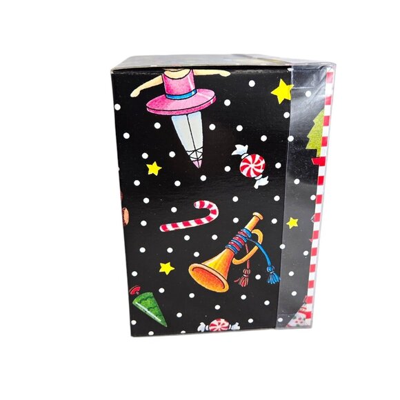 Mary Engelbreit Kurt S Adler Ornament Black Flower Teapot Glass Christmas W Box - Picture 5 of 6